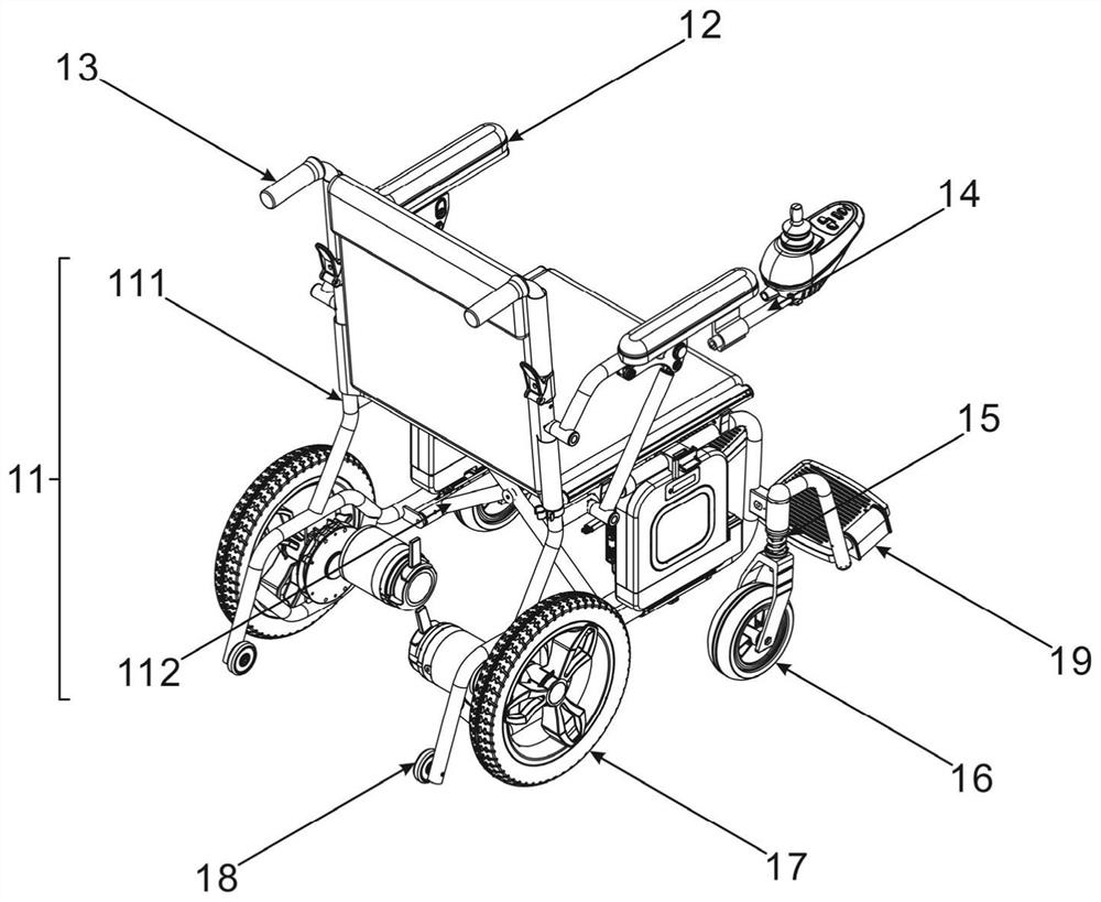 Foldable electric wheelchair