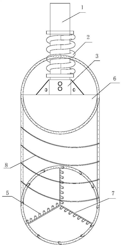 Rotary excavating and drilling construction method relating to deep concrete blocks and gravel layer and special rotary excavating and drilling equipment