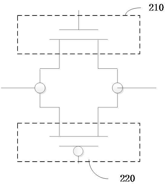 Switching device and feedback resistor circuit