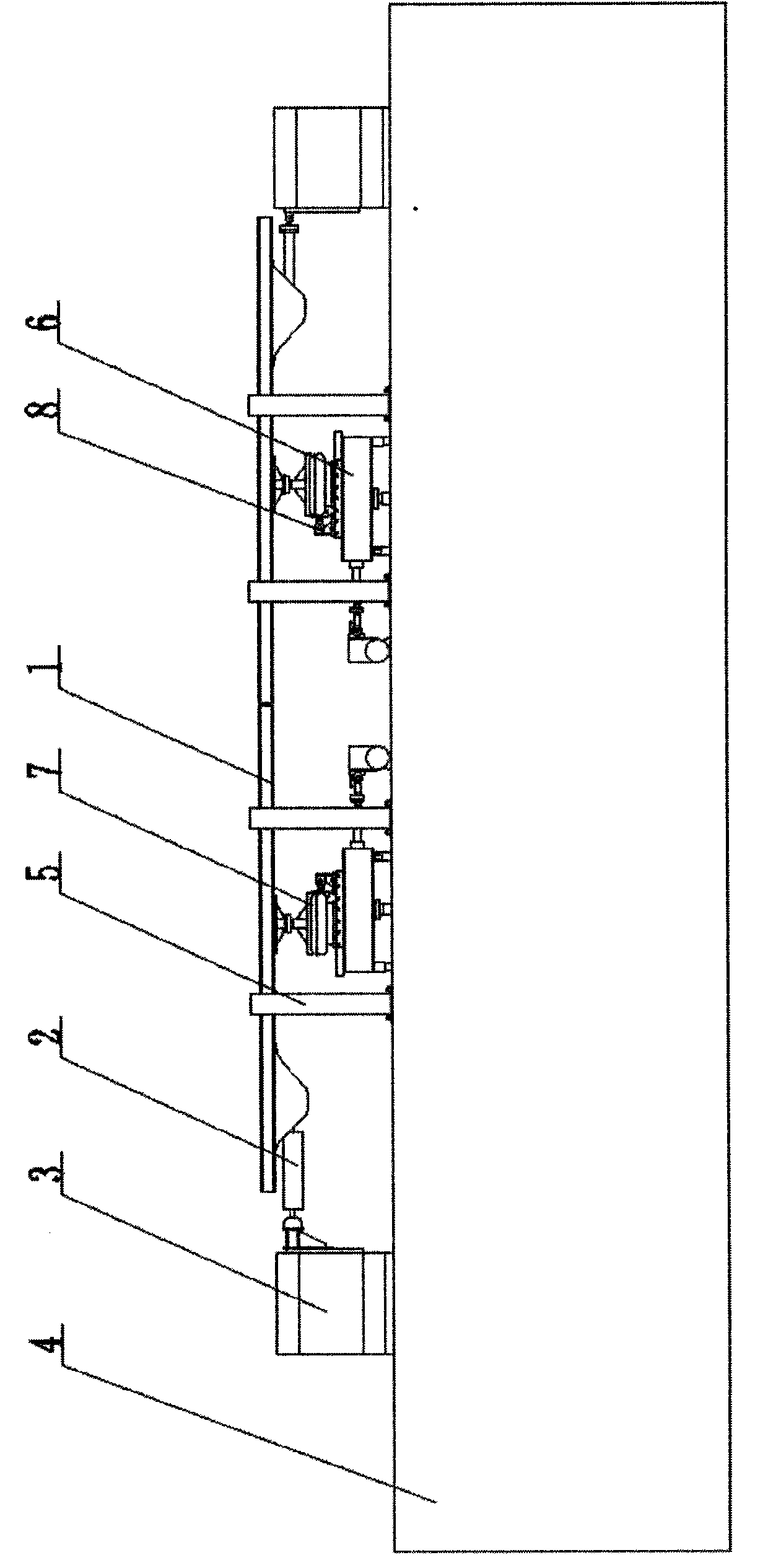 Train body chassis fatigue strength test bed and testing method