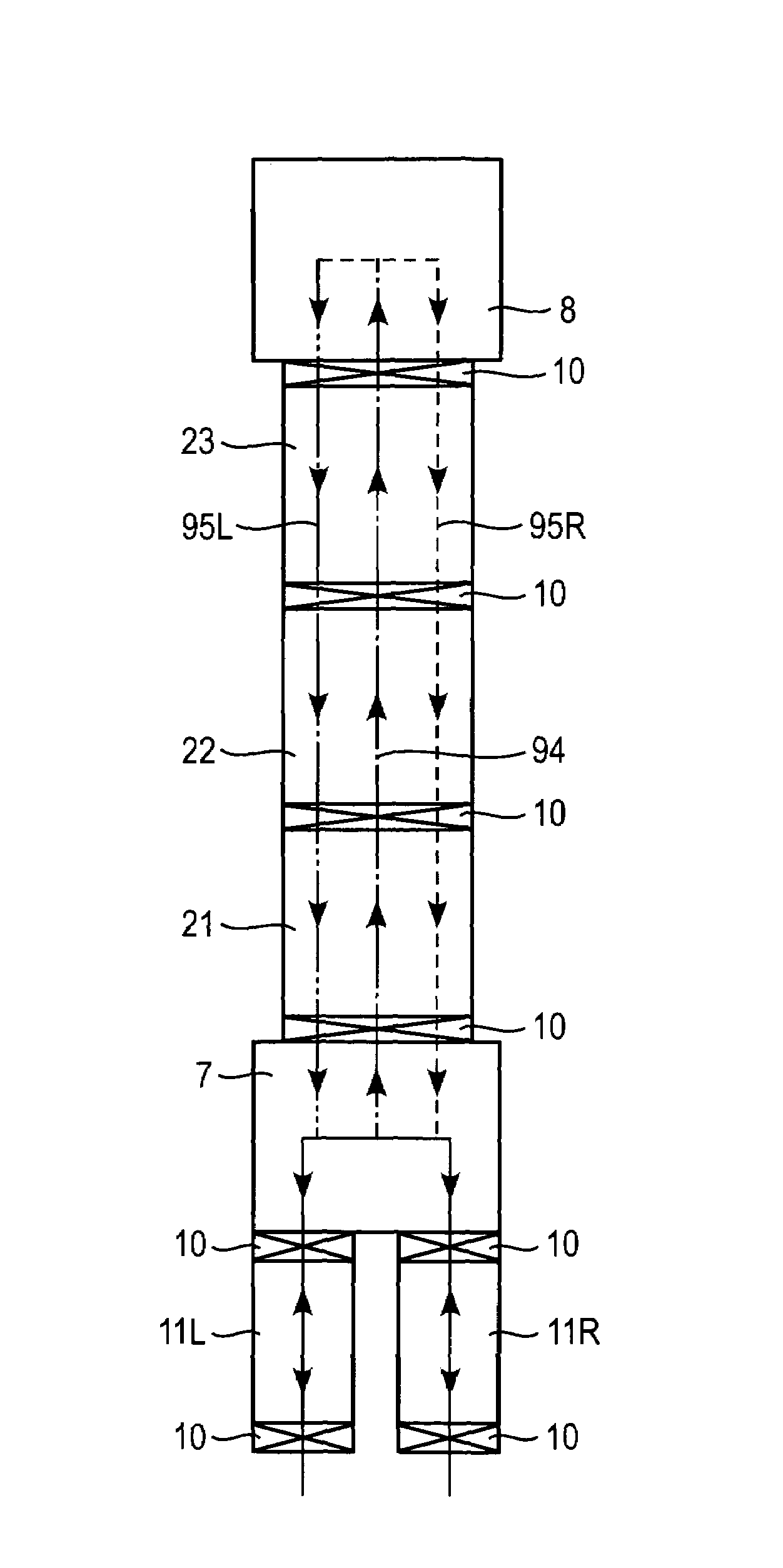 Interback-type substrate processing device