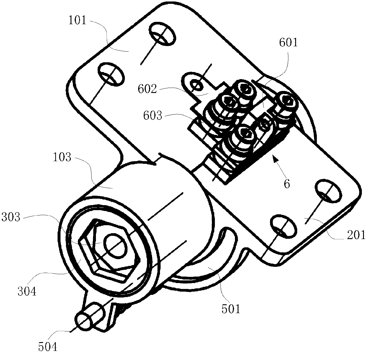 Micro-satellite solar wing spreading and locking device