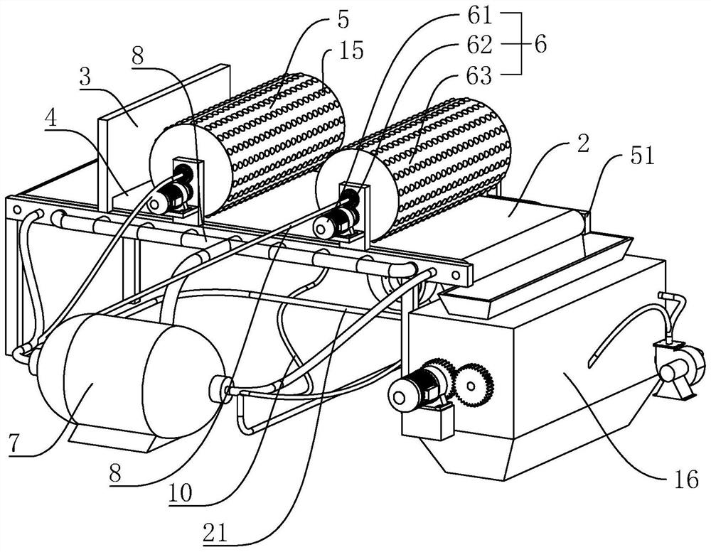 A crushing and cooling device for calcium oxide