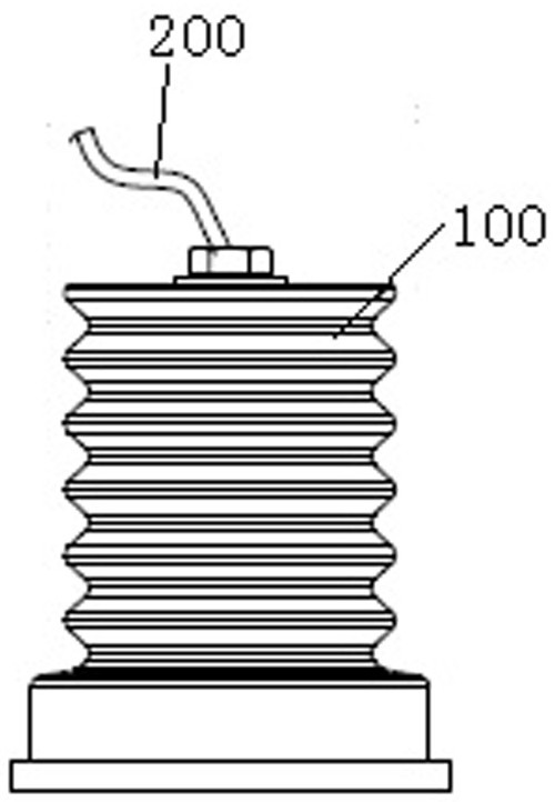 Box-sharing type column switch and incoming and outgoing line sleeve thereof