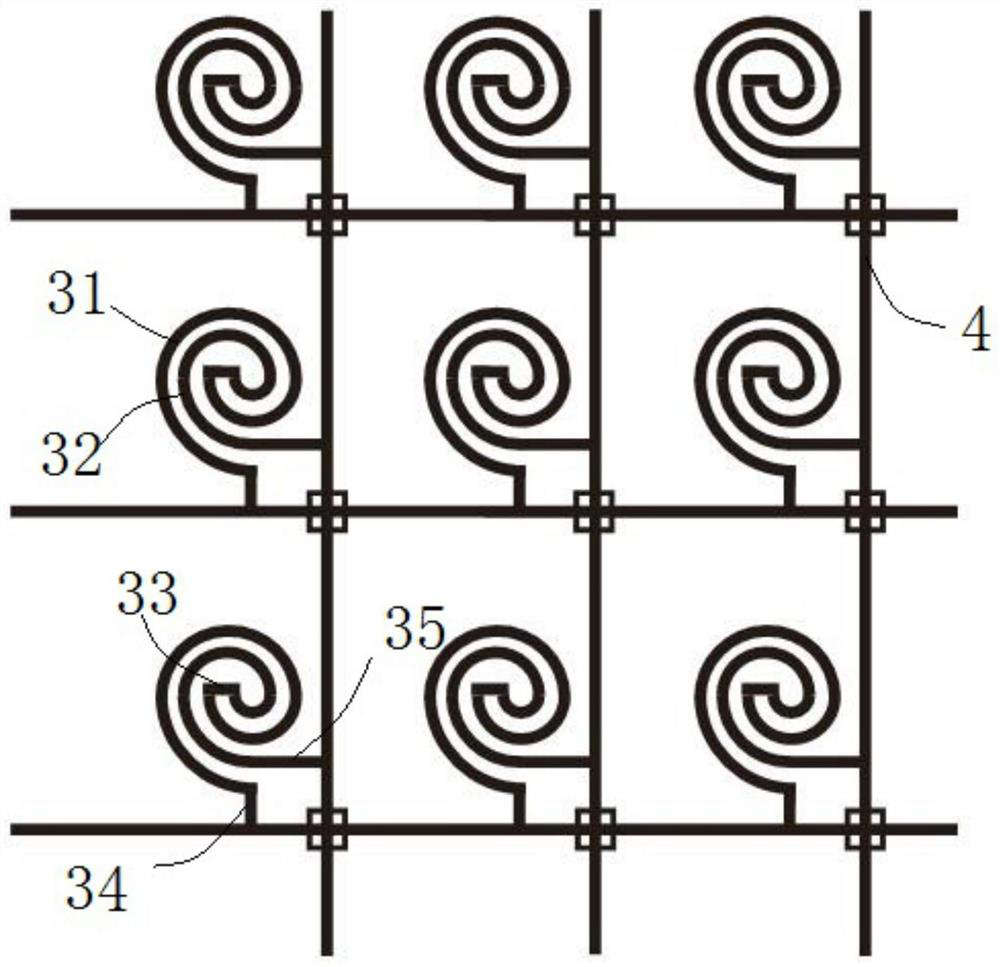 Flexible tactile sensor unit based on annular spiral fiber and preparation method