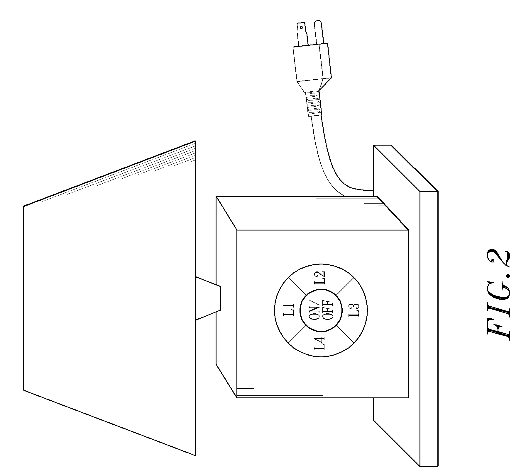 Light source adjusting and controlling switch device