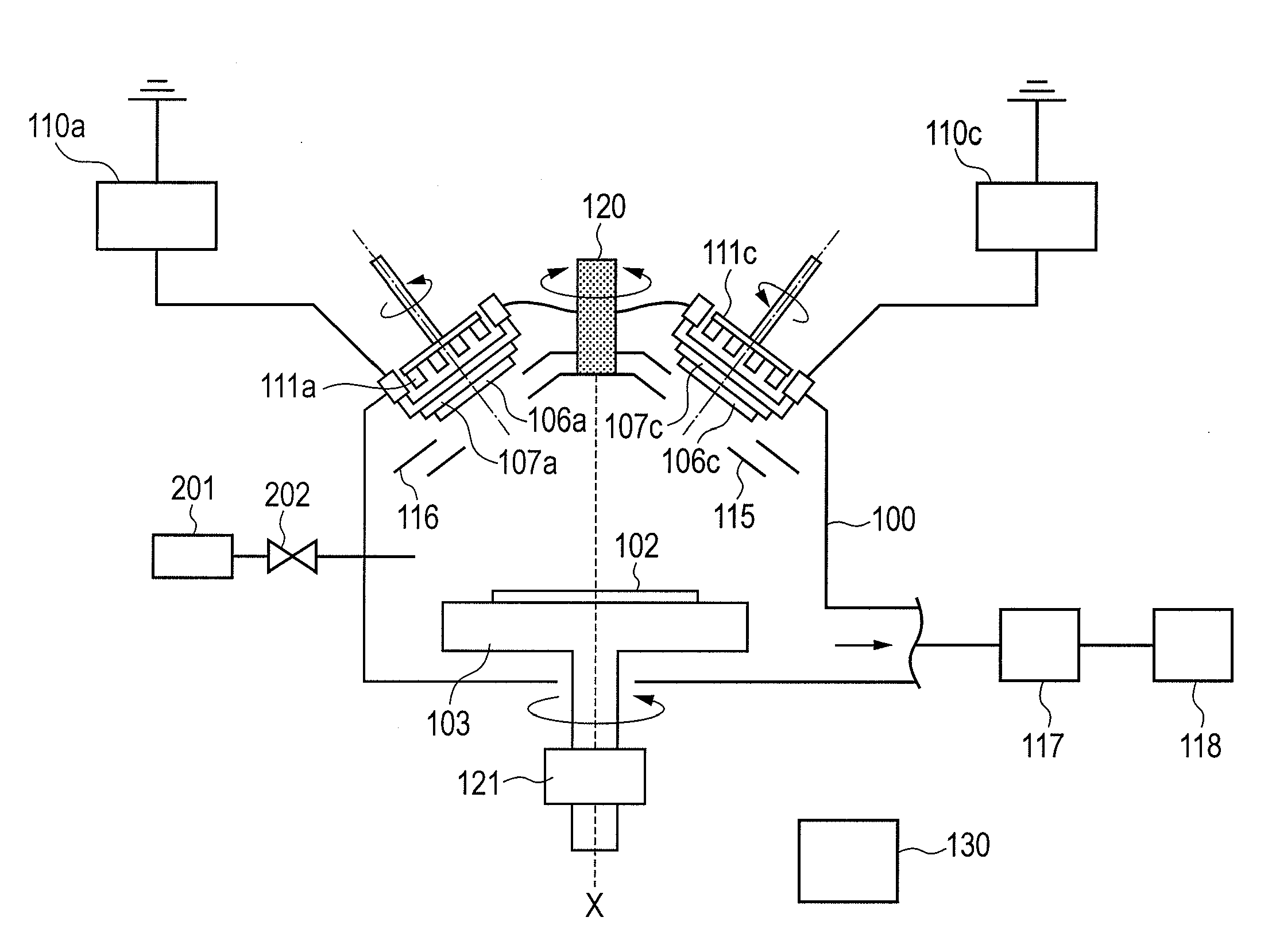 Sputtering apparatus and manufacturing method of electronic device