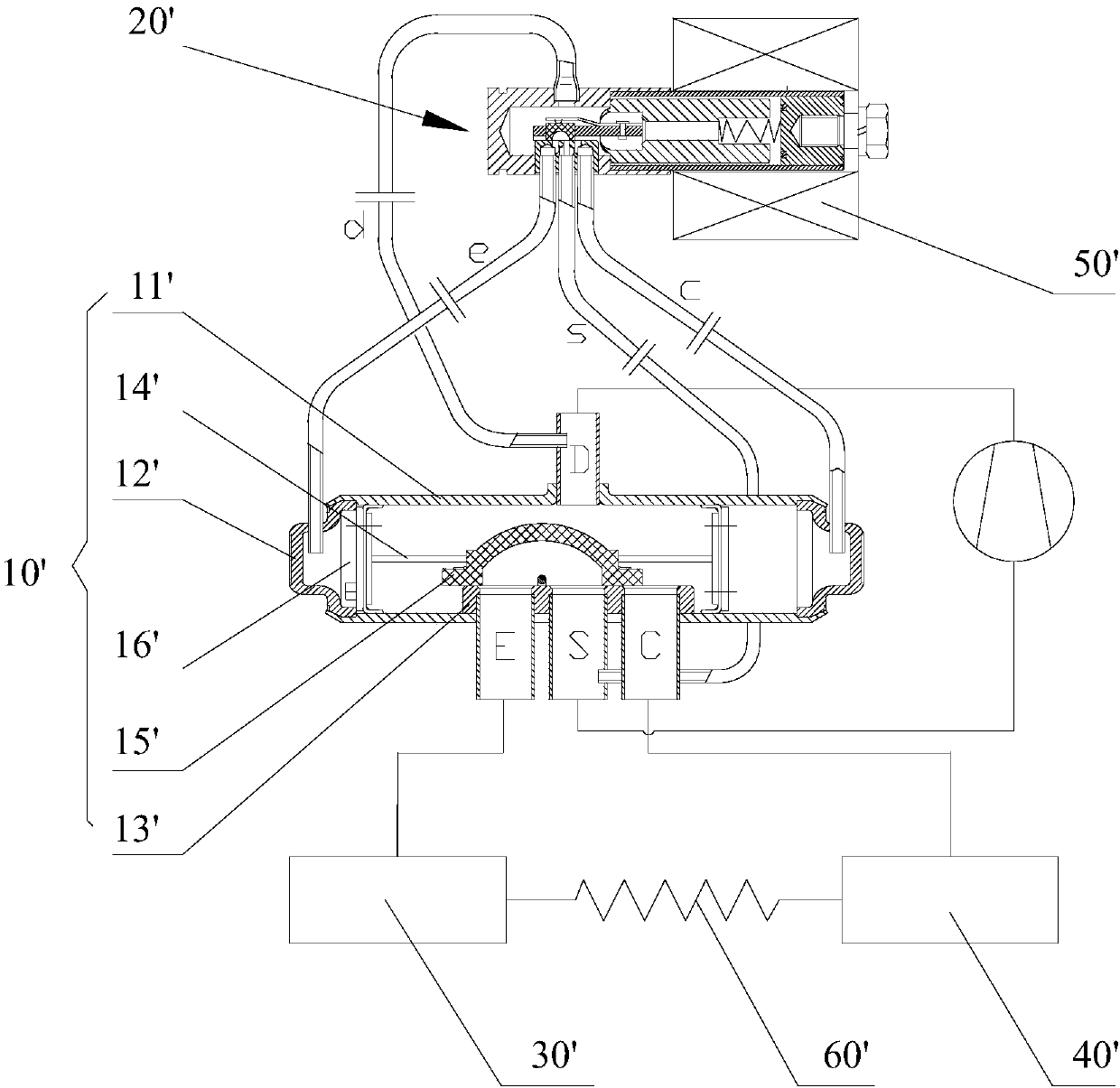 Electromagnetic switching valve