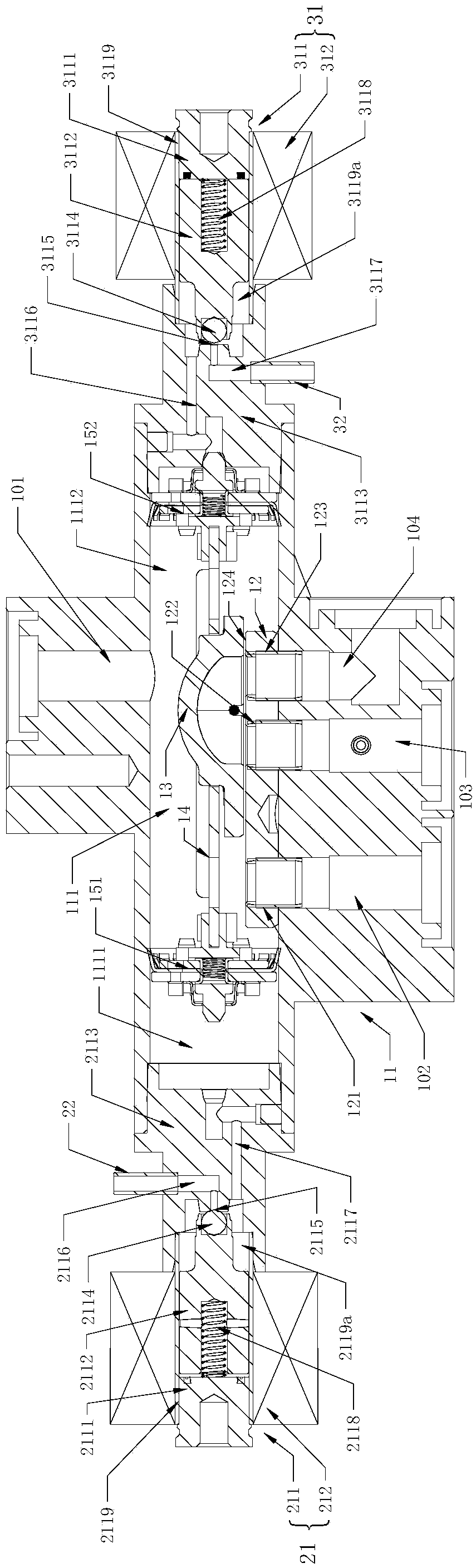 Electromagnetic switching valve