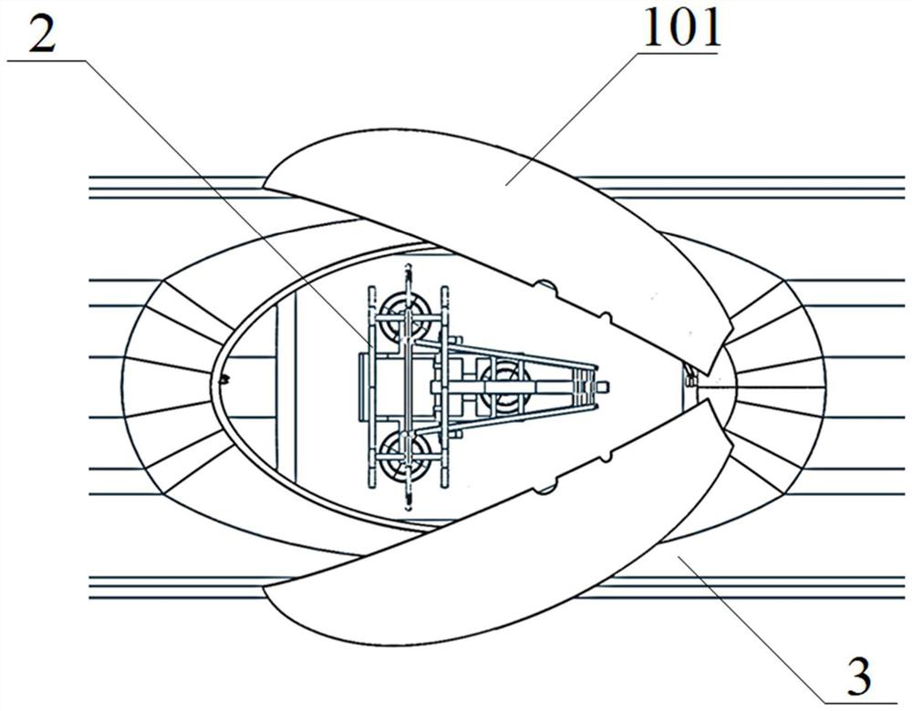 Totally-enclosed flow guide device for pantograph area of high-speed train