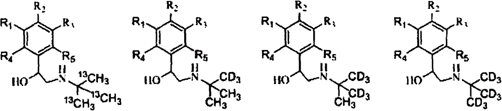 Synthesis method of stable isotope-labeled beta receptor agonist type compound