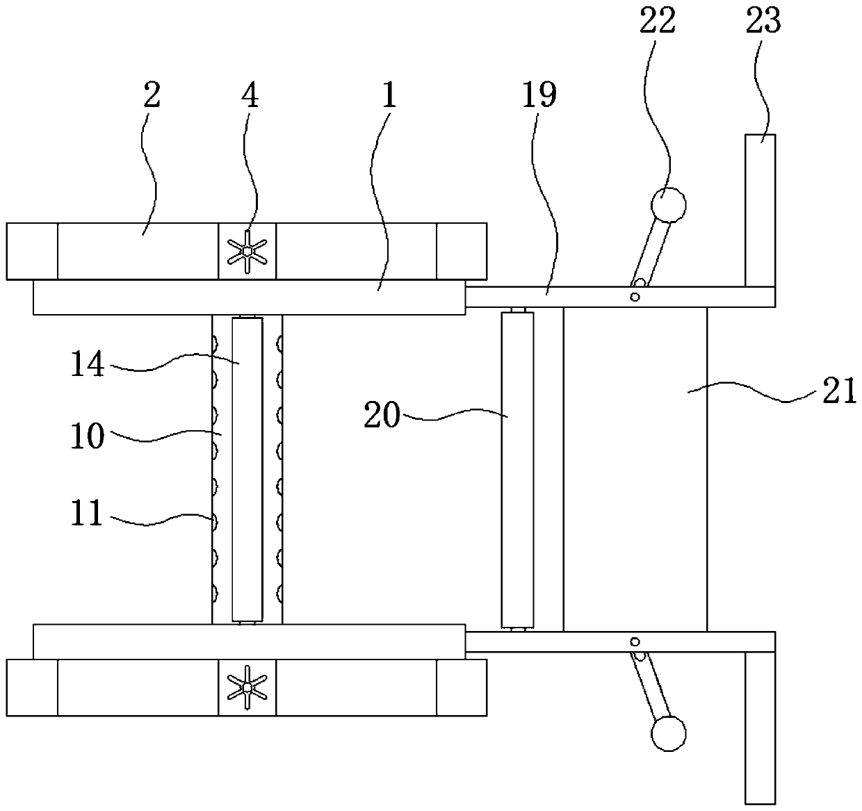 Strip coiling device with grabbing position, coiling position and unloading position arranged on rotating disc