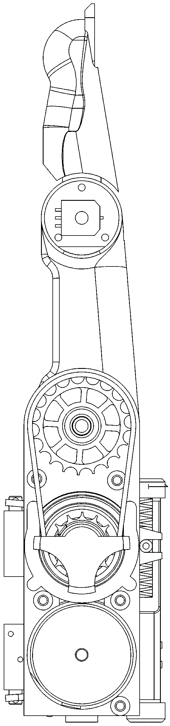 Flexible drive rigidity-variable differential coupling robot finger device