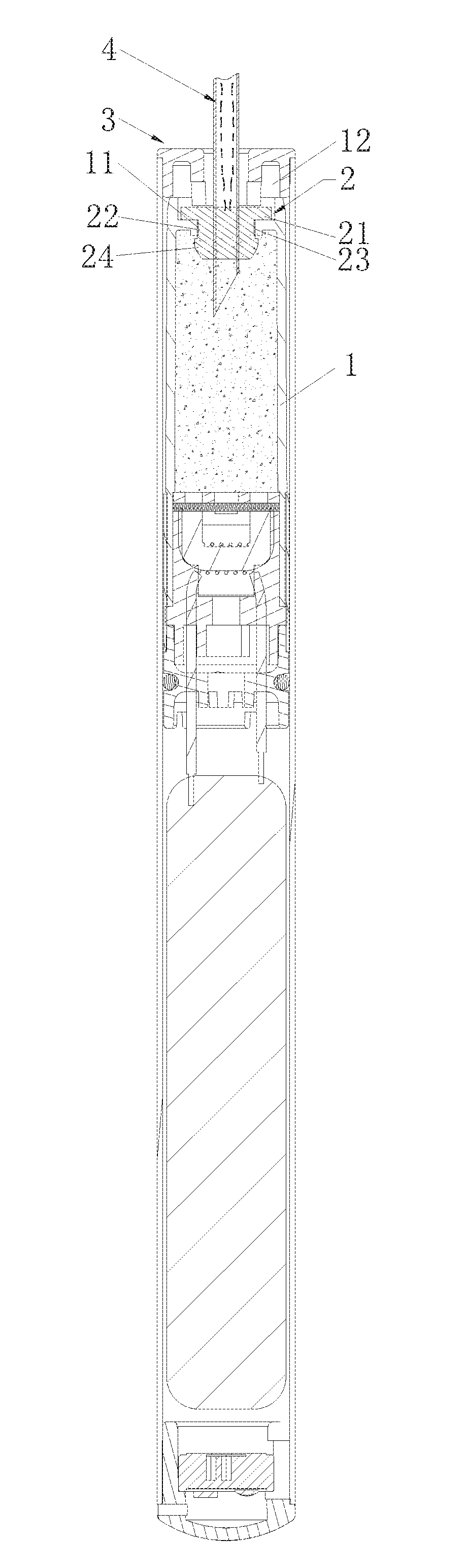 Electronic cigarette for convenient injection of cigarette liquid, manufacturing method thereof, and cigarette liquid injection method thereof