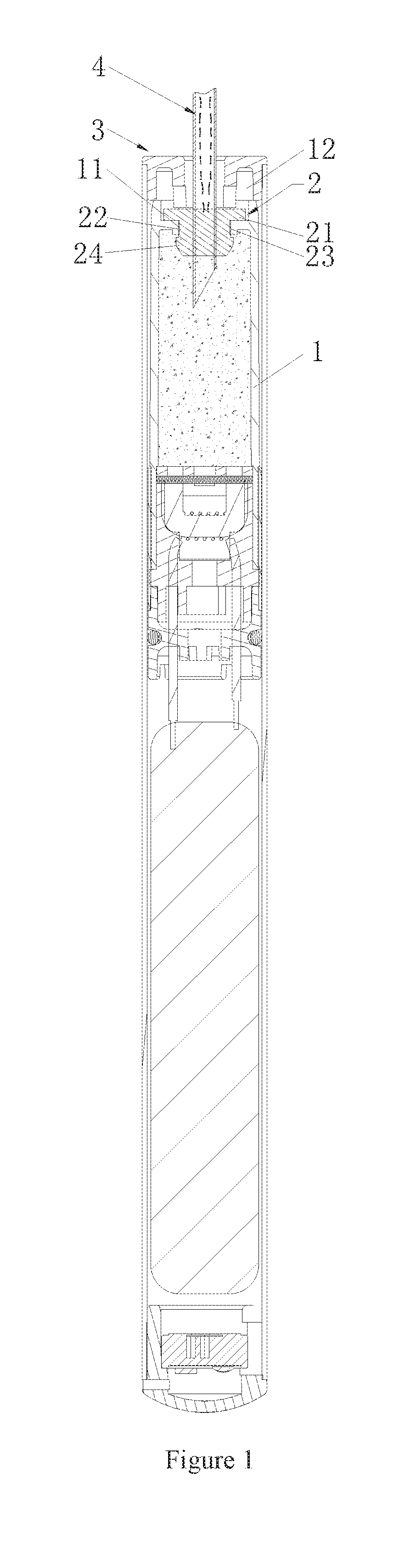 Electronic cigarette for convenient injection of cigarette liquid, manufacturing method thereof, and cigarette liquid injection method thereof