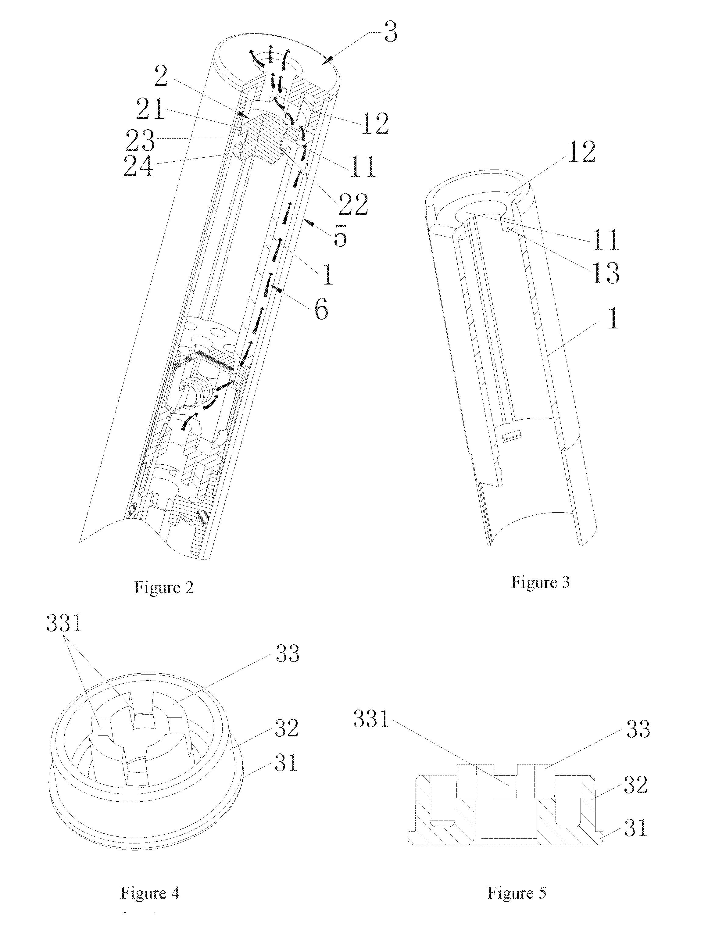 Electronic cigarette for convenient injection of cigarette liquid, manufacturing method thereof, and cigarette liquid injection method thereof