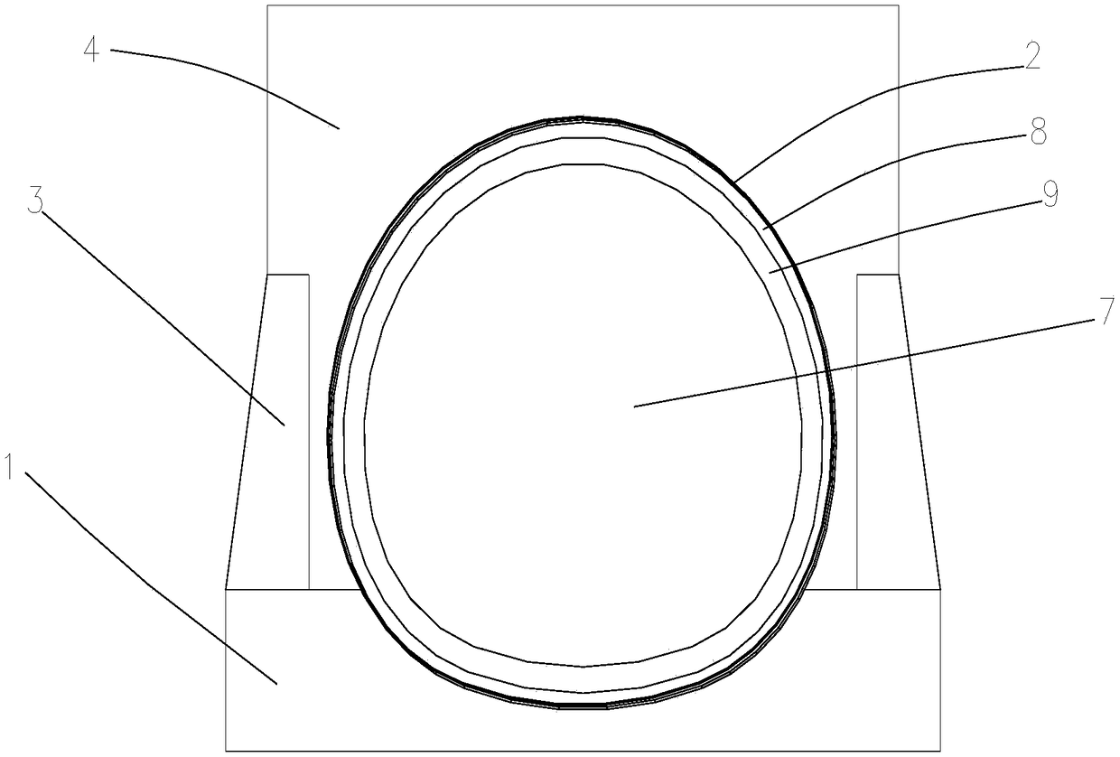 Large-section U-shaped earth pressure balance shield tunnel construction method based on U-shaped shield tunneling machine