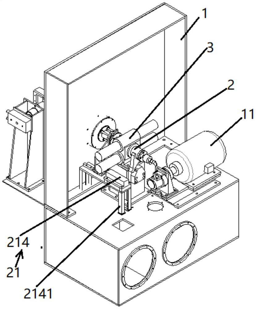 Material returning device of e-shaped elastic strip winding machine