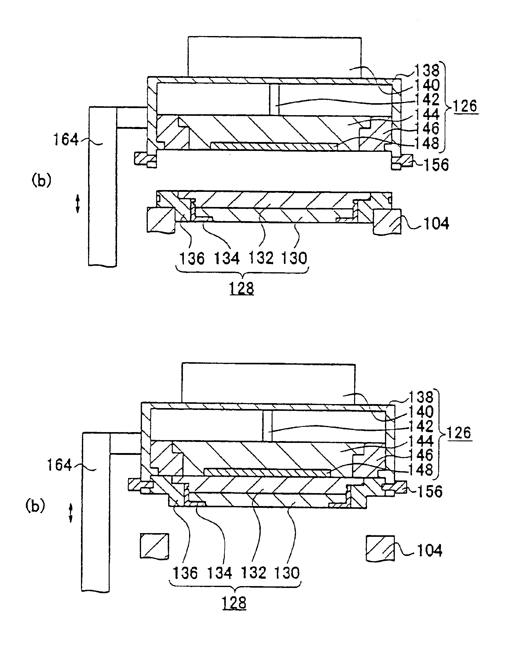 Processing device and method of maintaining the device, mechanism and method for assembling processing device part, and lock mechanism and method for locking the lock mechanism