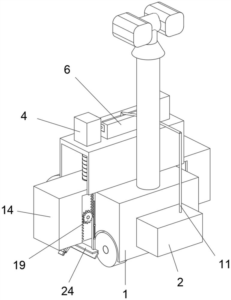 Anti-falling mechanism of security inspection robot