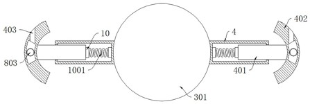 Paint spraying device for inner wall of ventilating duct