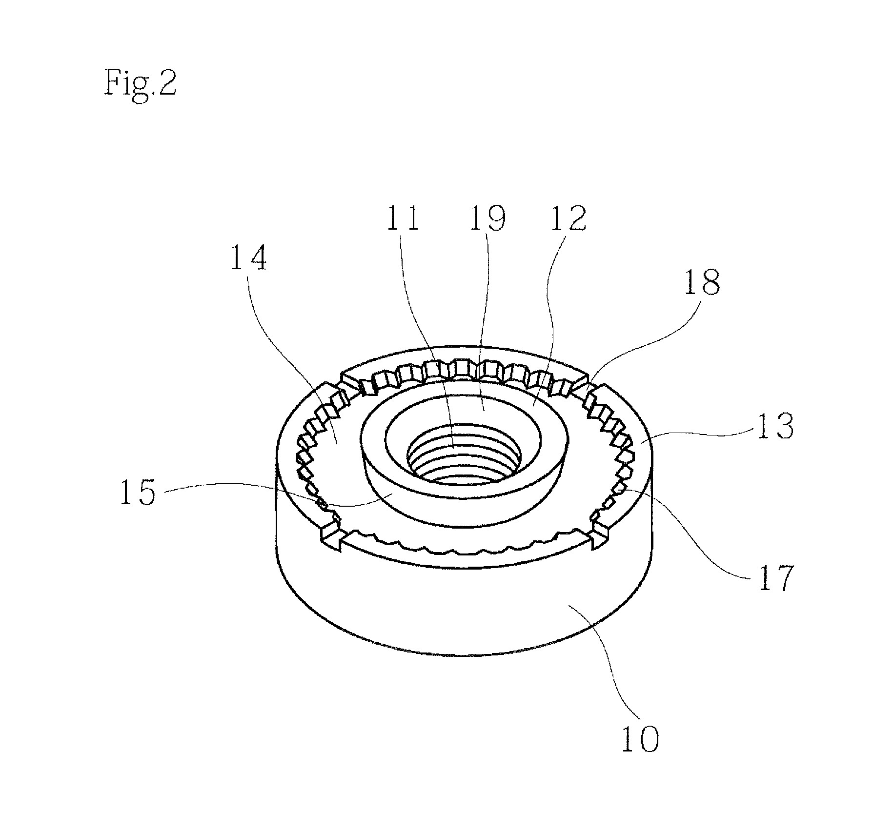 Pierce nut for high-strength steel plate