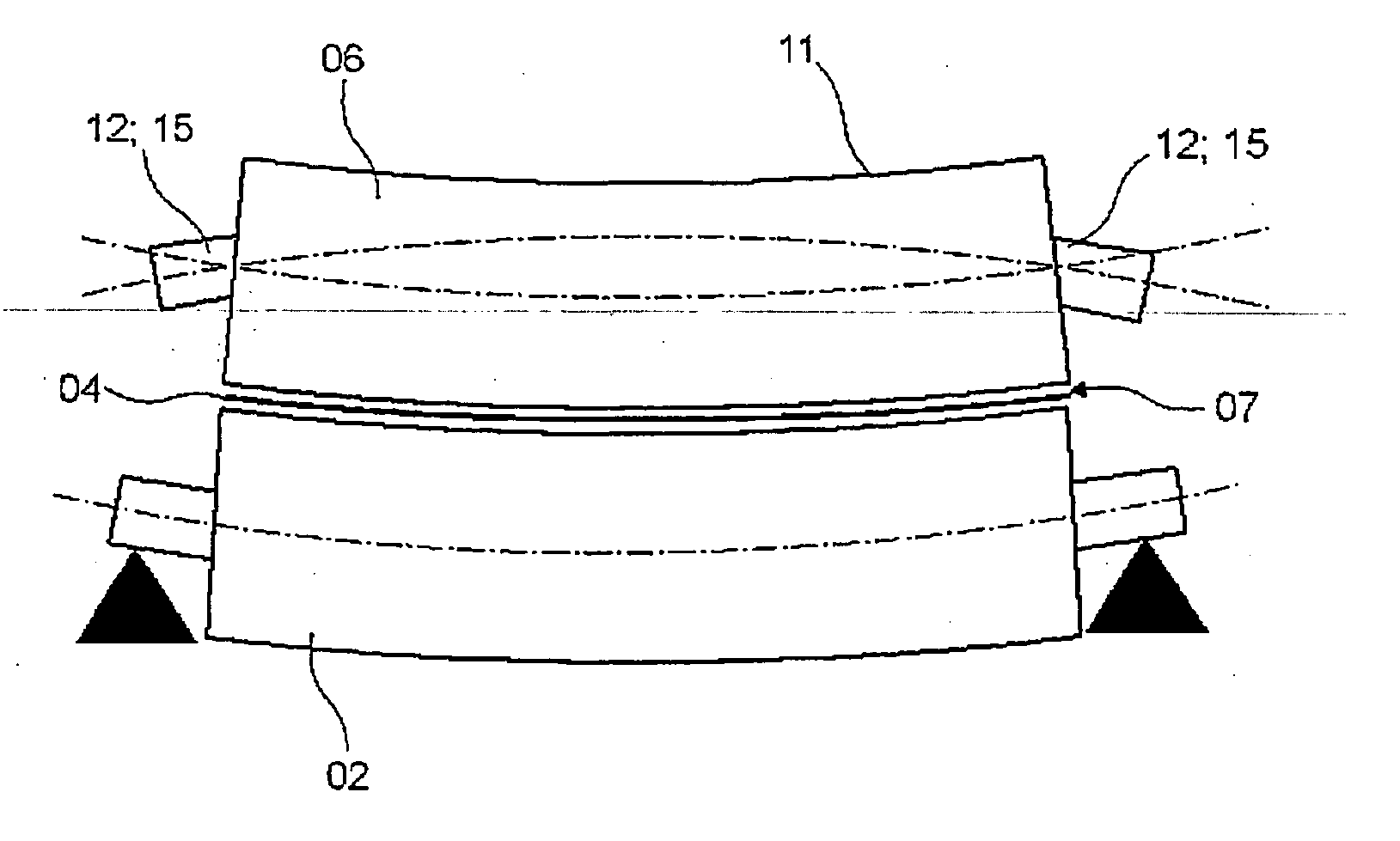 Cylinder and device for guiding a material web