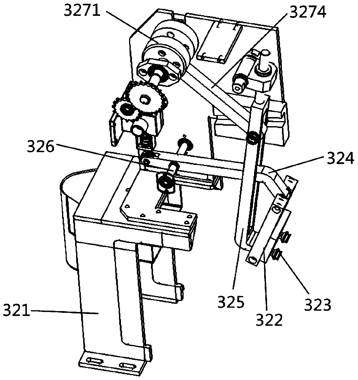 Battery wrapping machine and battery wrapping assembling machine comprising battery wrapping machine