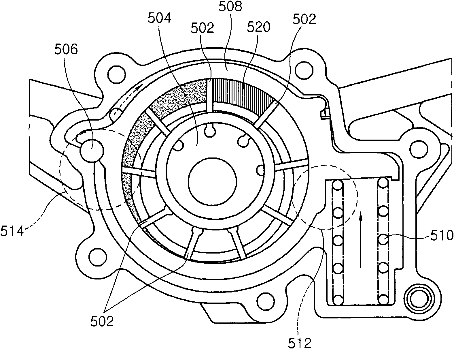 Structure of variable oil pump
