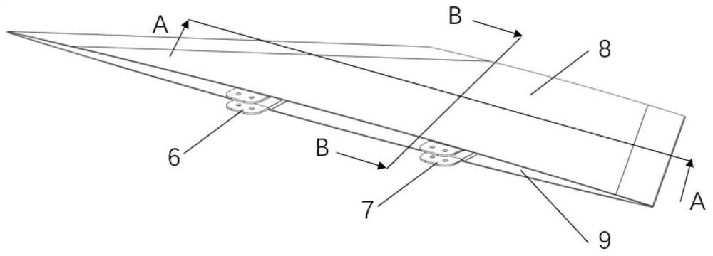 Joint-variable RTM integrally-formed composite material missile wing and manufacturing method thereof