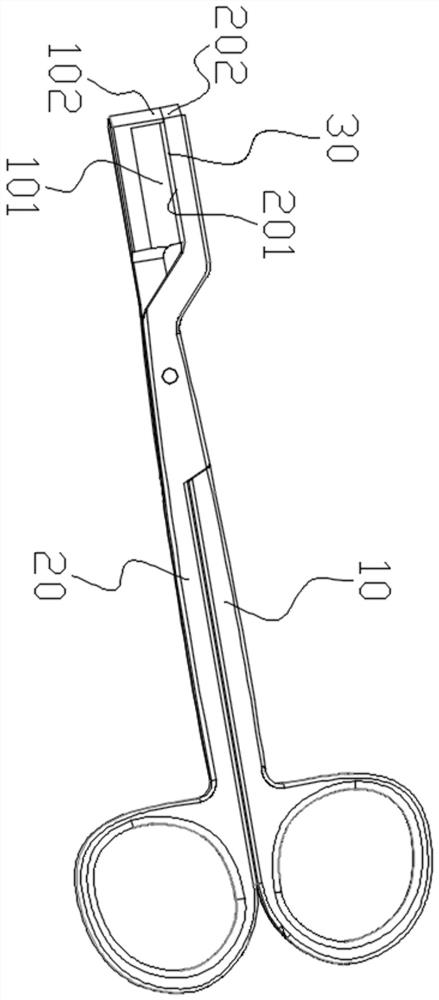 Scissors for generating double-sided adhesive remover