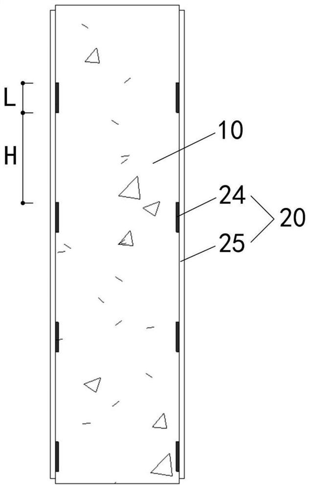 Reinforced structure of reinforced concrete structure column and construction method thereof