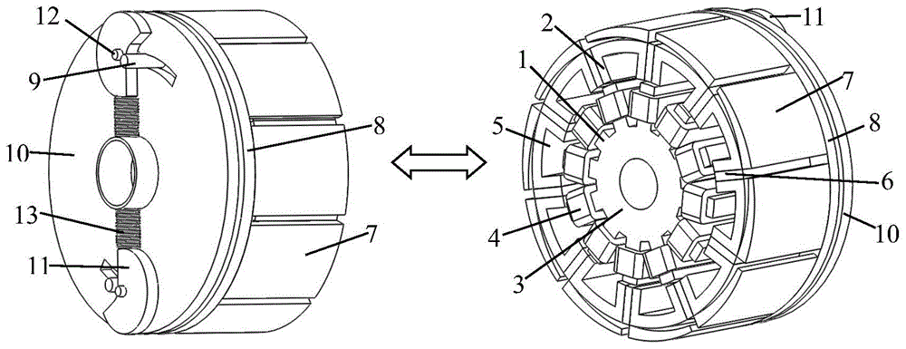 Magnetic leakage type mechanical variable flux permanent magnet synchronous motor