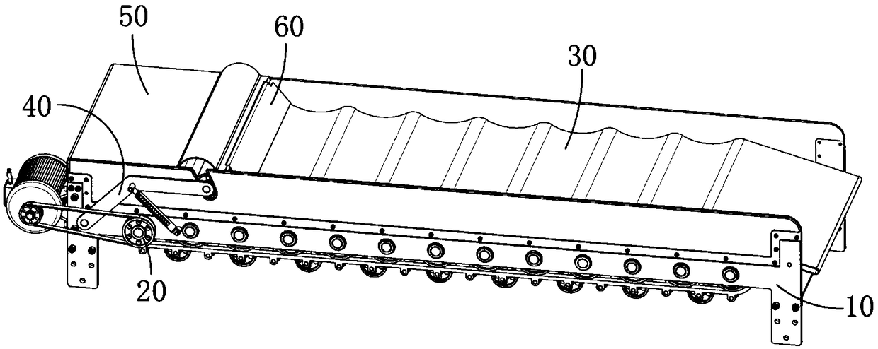 Organic fertilizer mixing and mixedly conveying method adopting sine wave mode to push