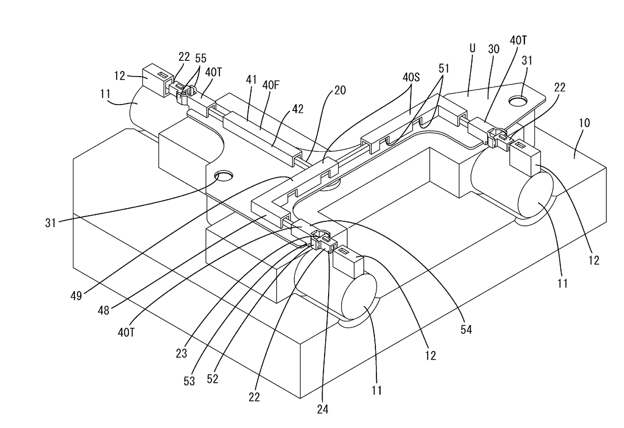 Wire harness attachment structure and wiring unit