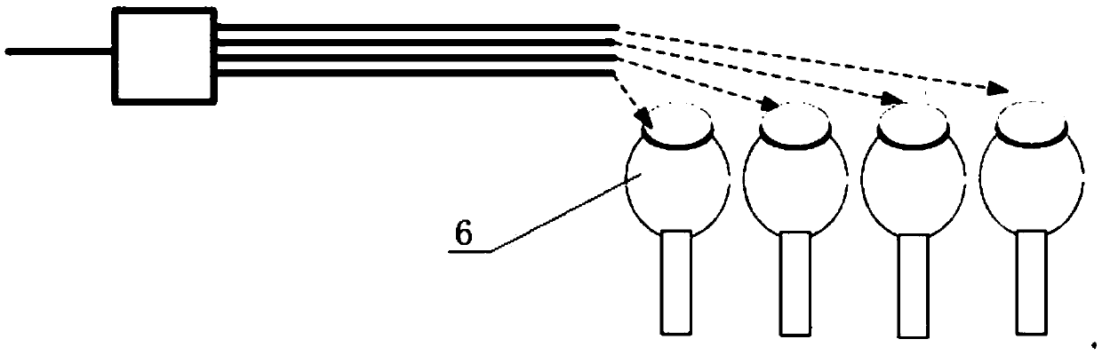 Parallel remote optical fiber sensing system for detecting various gas refractive indexes