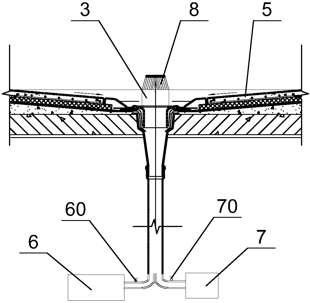 Roof rainwater collection utilization system