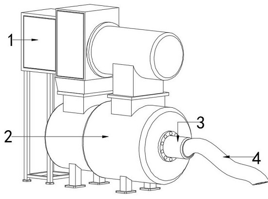 Treatment device and method for treating production waste gas of ceramic kiln