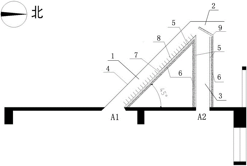 Solar ventilation device cool in summer and warm in winter