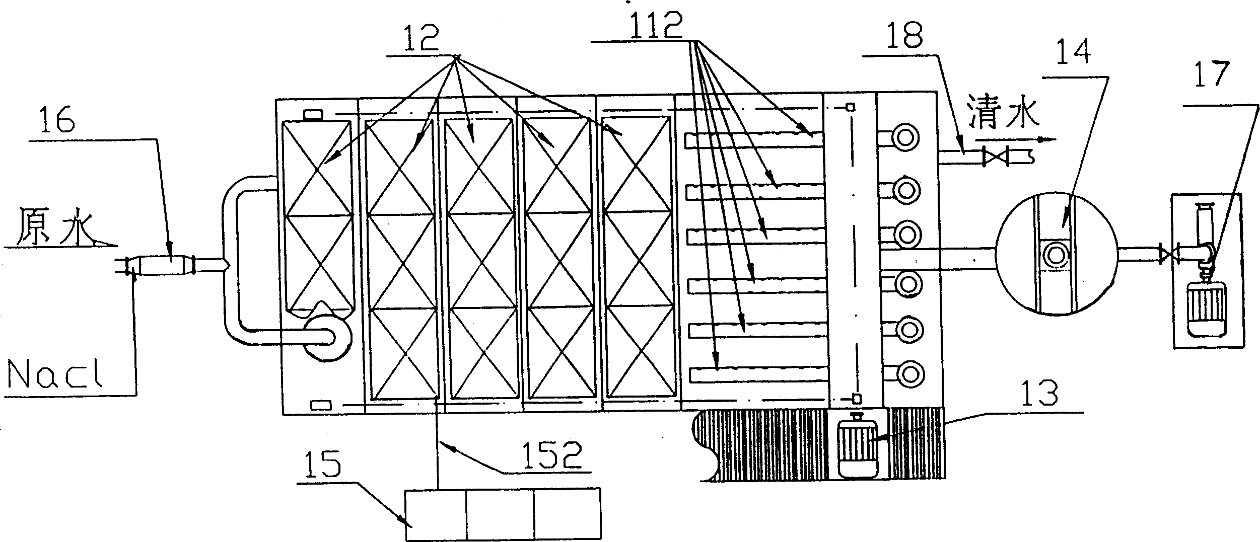 Comprehensive air floating system for pressure dissolution electrolysis