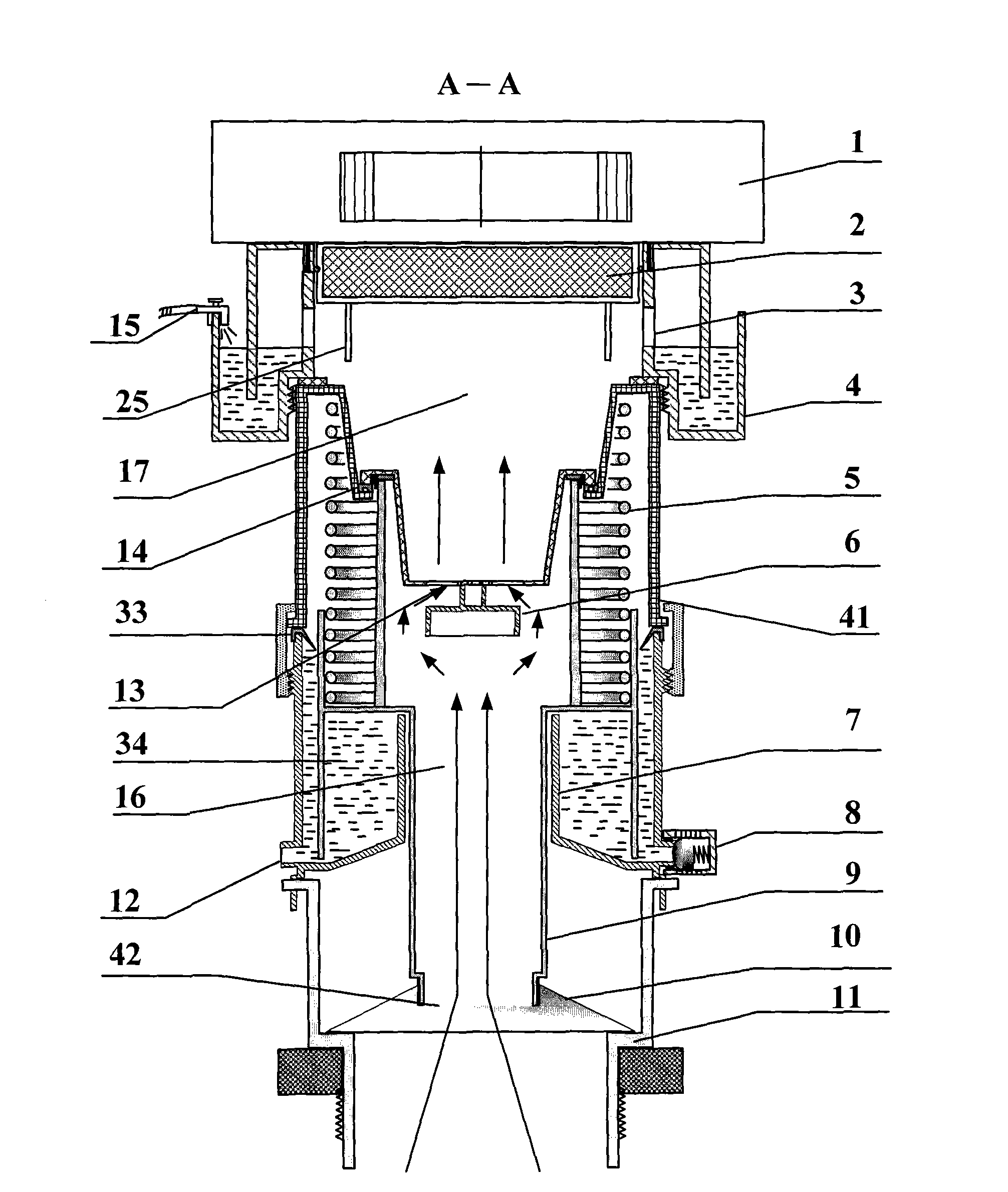 Toilet water flushing part for removing excrement smell