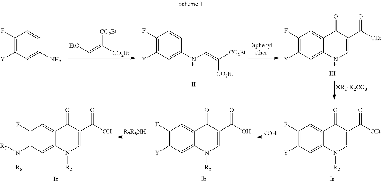 Haptens and immunoreactive agents and use thereof for producing family antibodies and immunoassays for quinolones