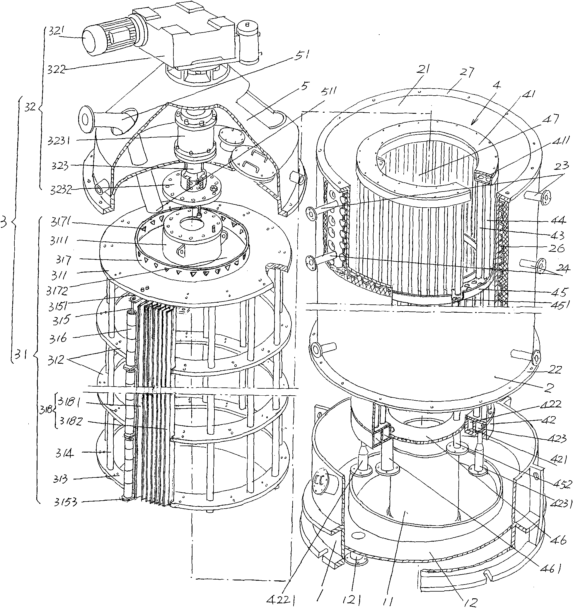 Molecular distillation device