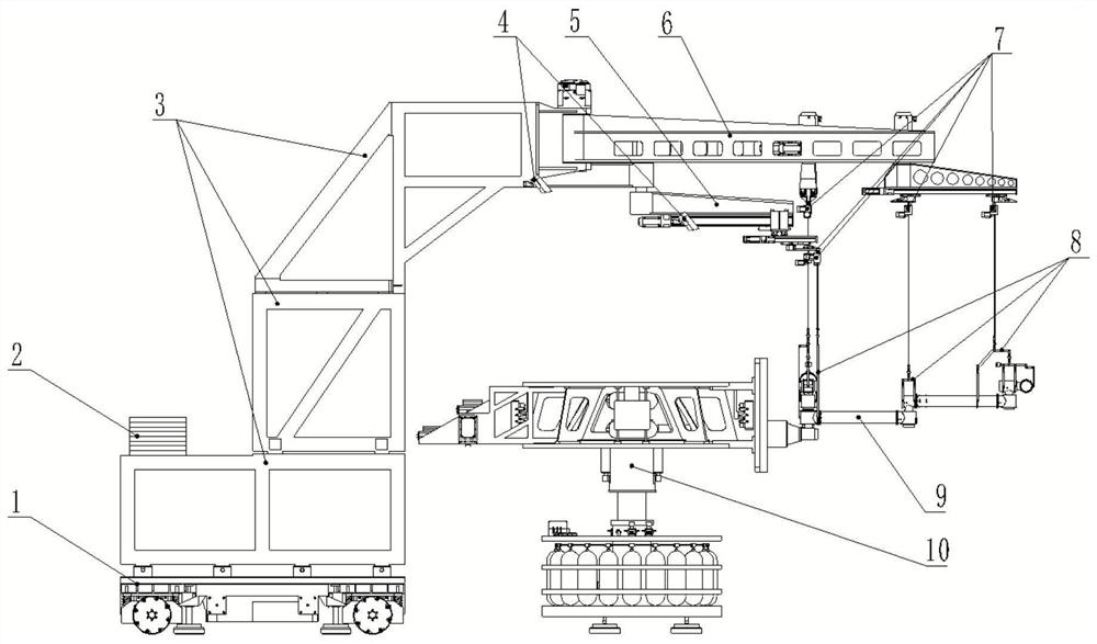 Microgravity simulation method for space manipulator suspension