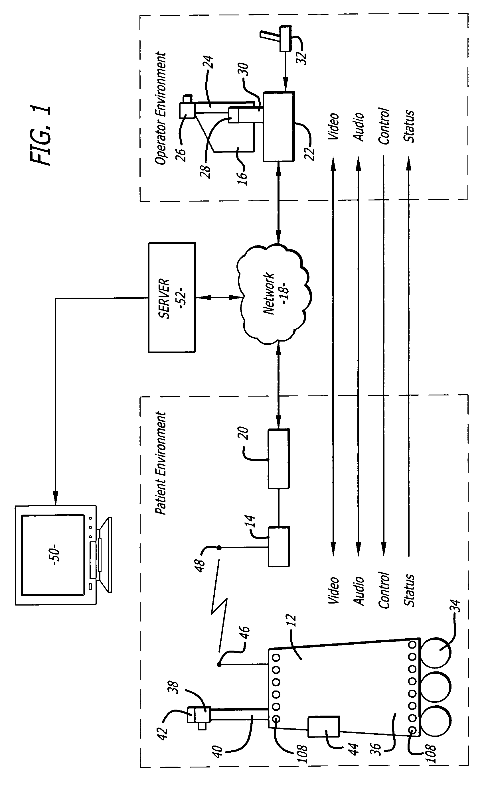 Remote presence display through remotely controlled robot