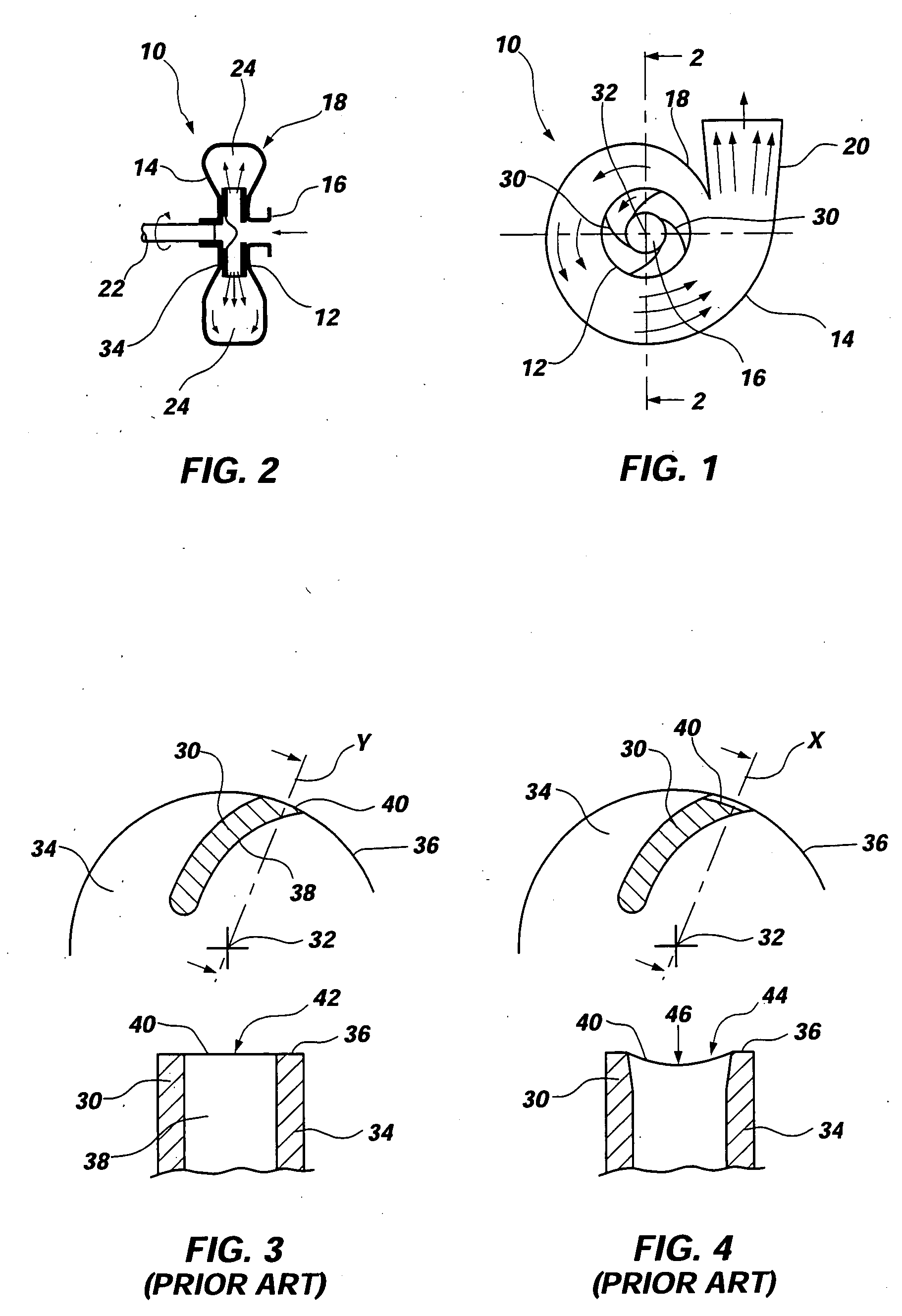 Velocity profile impeller vane