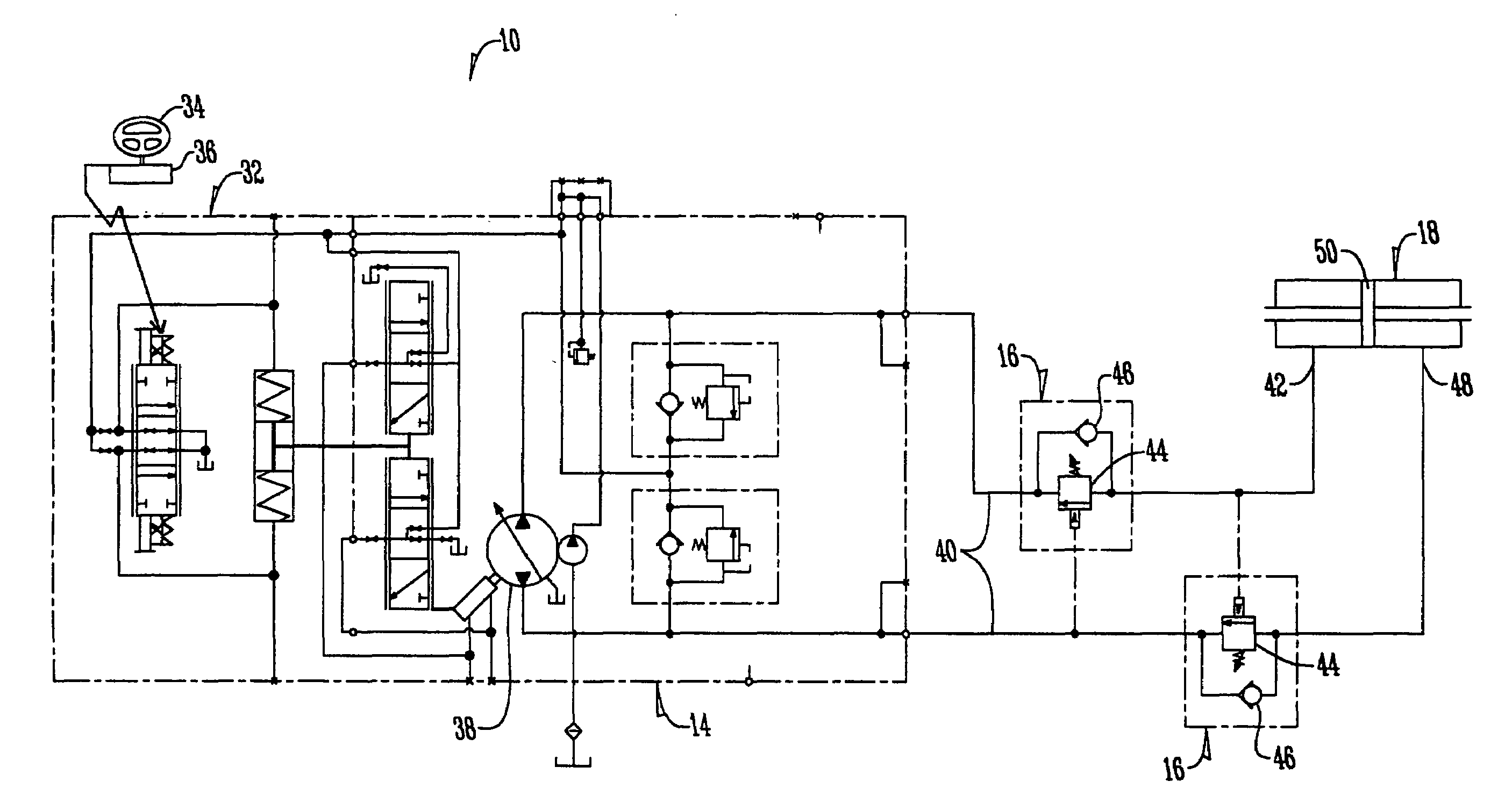 Closed circuit steering circuit for mobile vehicle