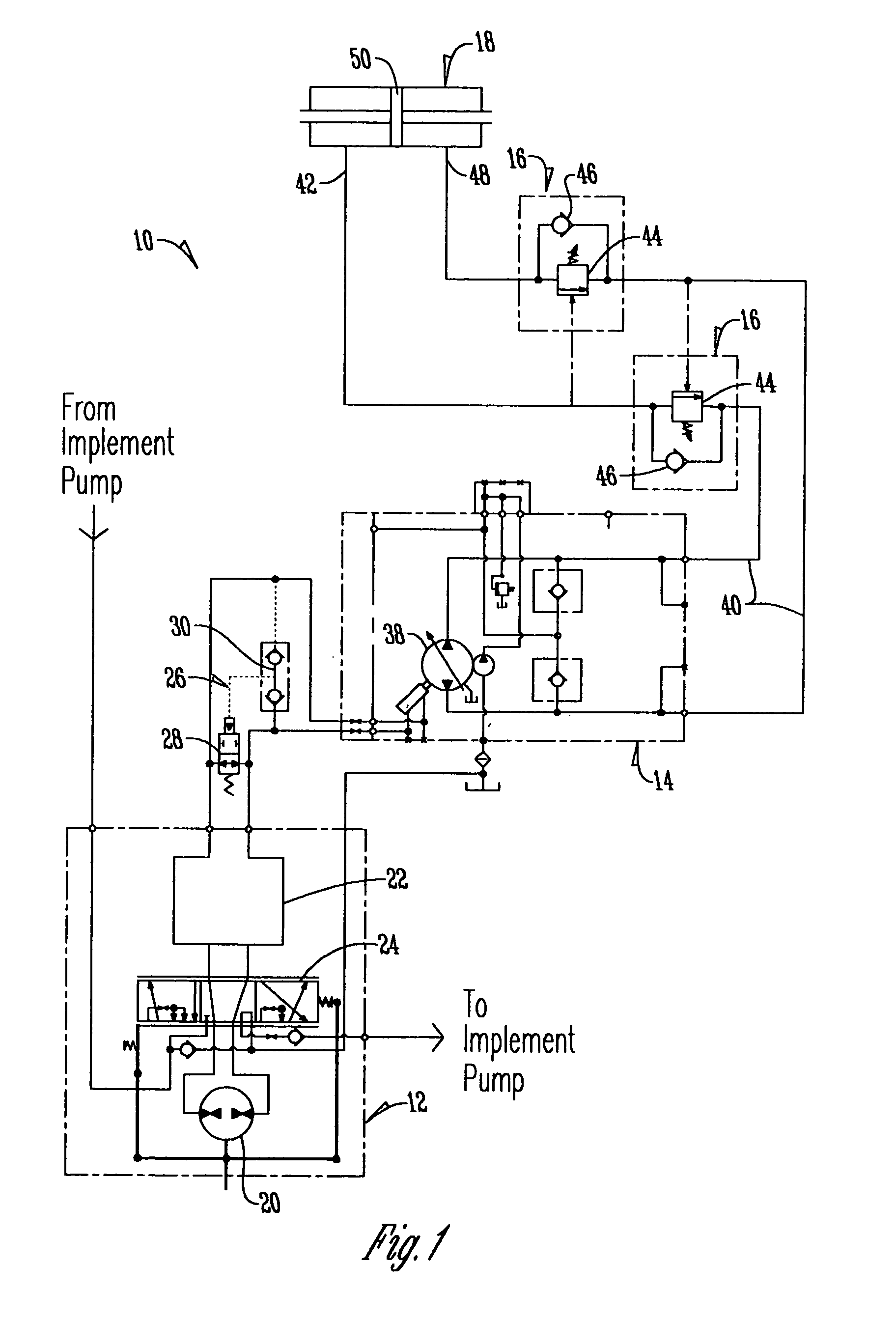 Closed circuit steering circuit for mobile vehicle