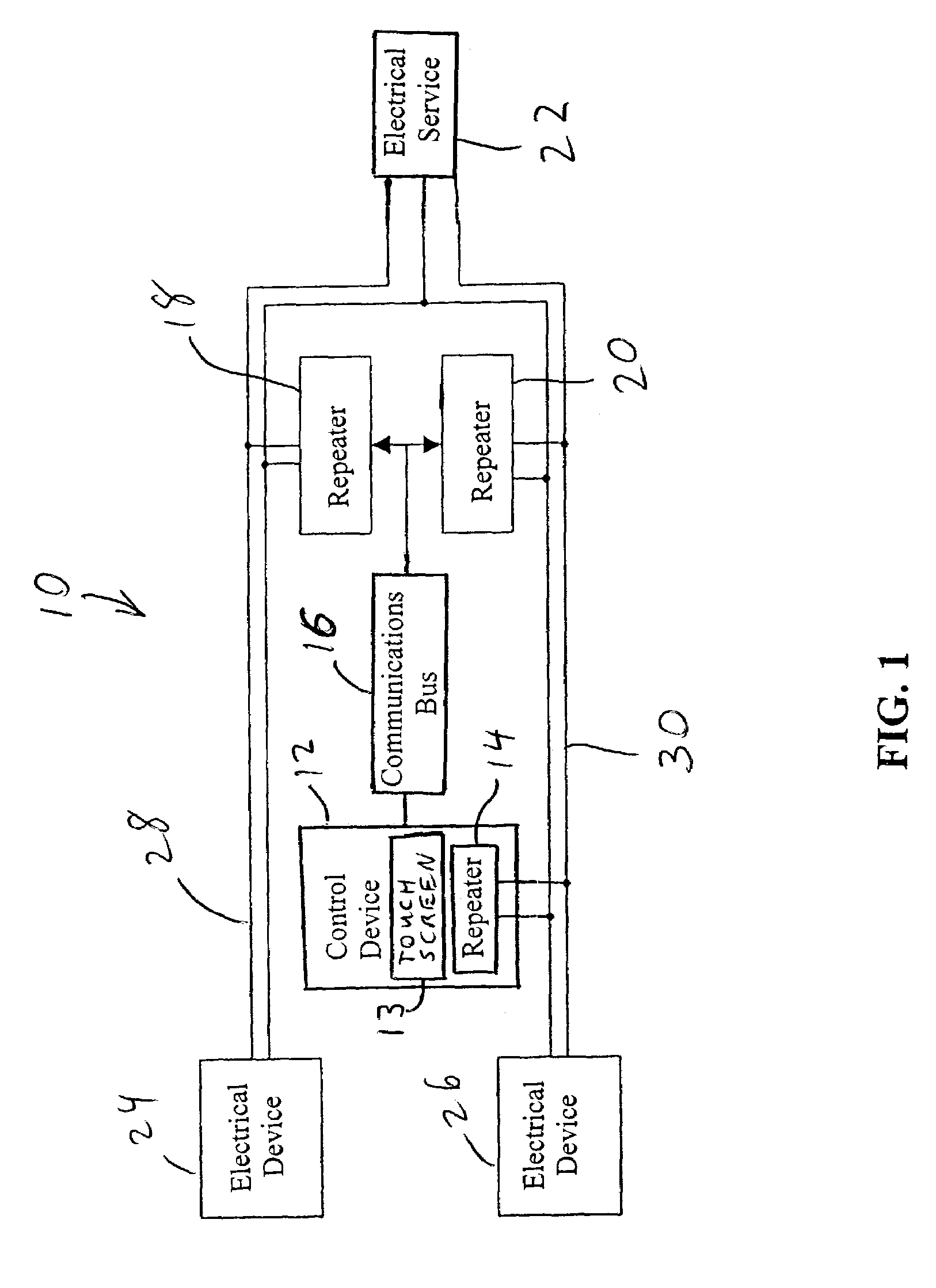 Plug-in single phase power line signal repeater with low voltage bus