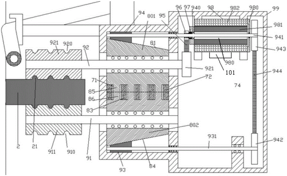 Automatic clearing and maintaining device which has adjustable operation speed and is used for bridge